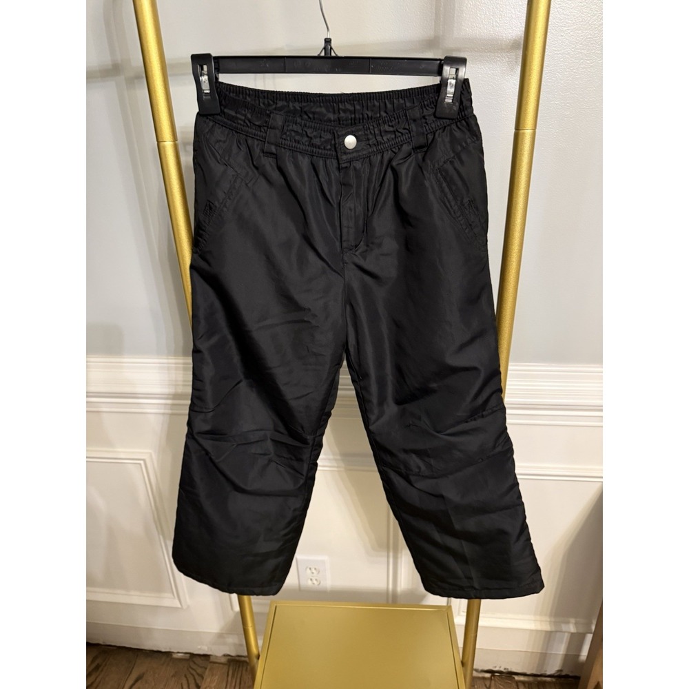 Faded Glory Black Snow Pants, Water- Resistant , Youth M (7-8)